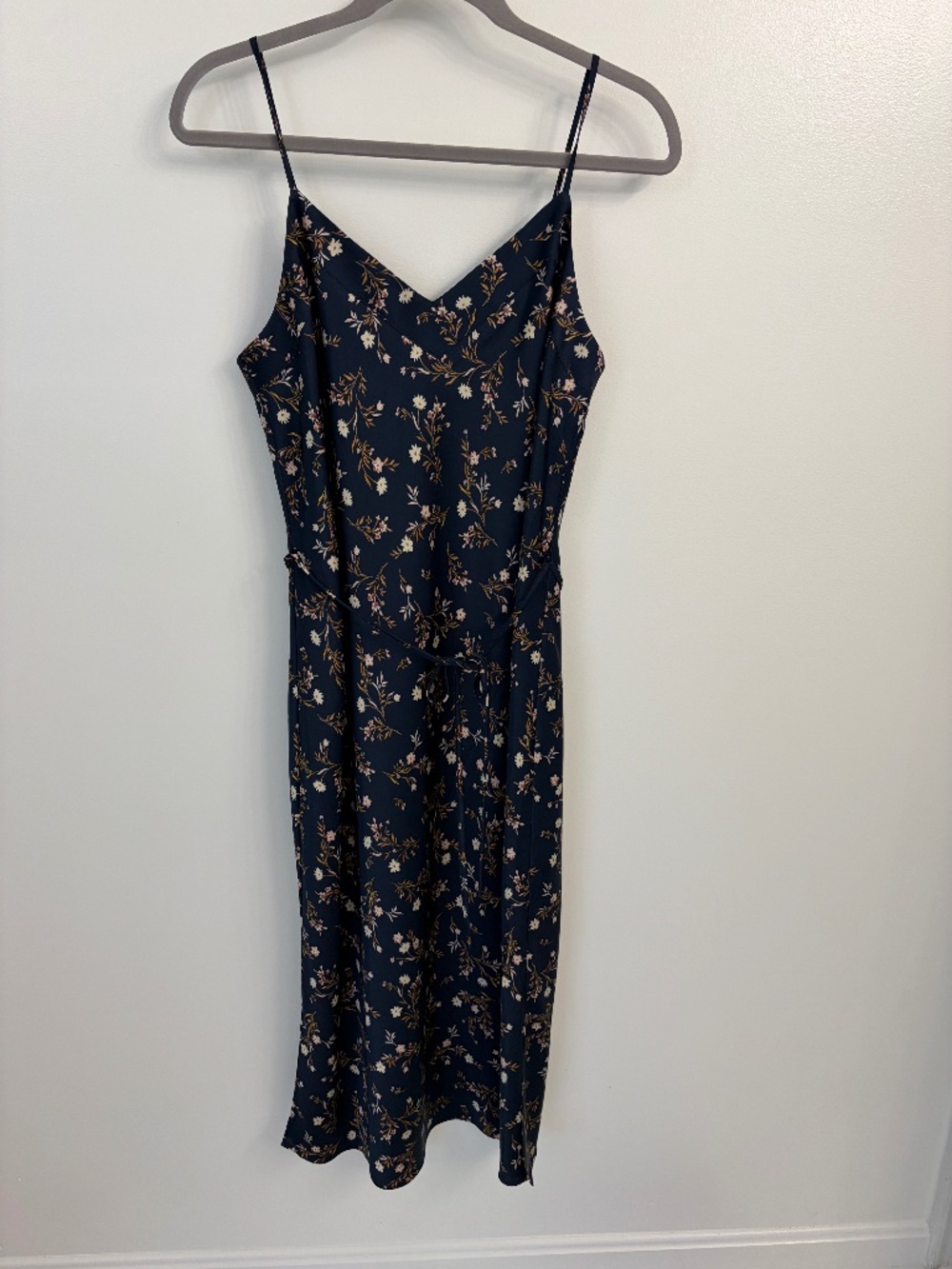 Stretch Satin Midi Slip Dress